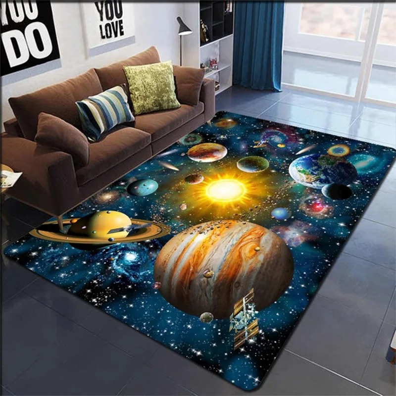 Electronics Repair Desk - VIKAMA Cartoon Planeet Kristal Fluwelen Tapijt