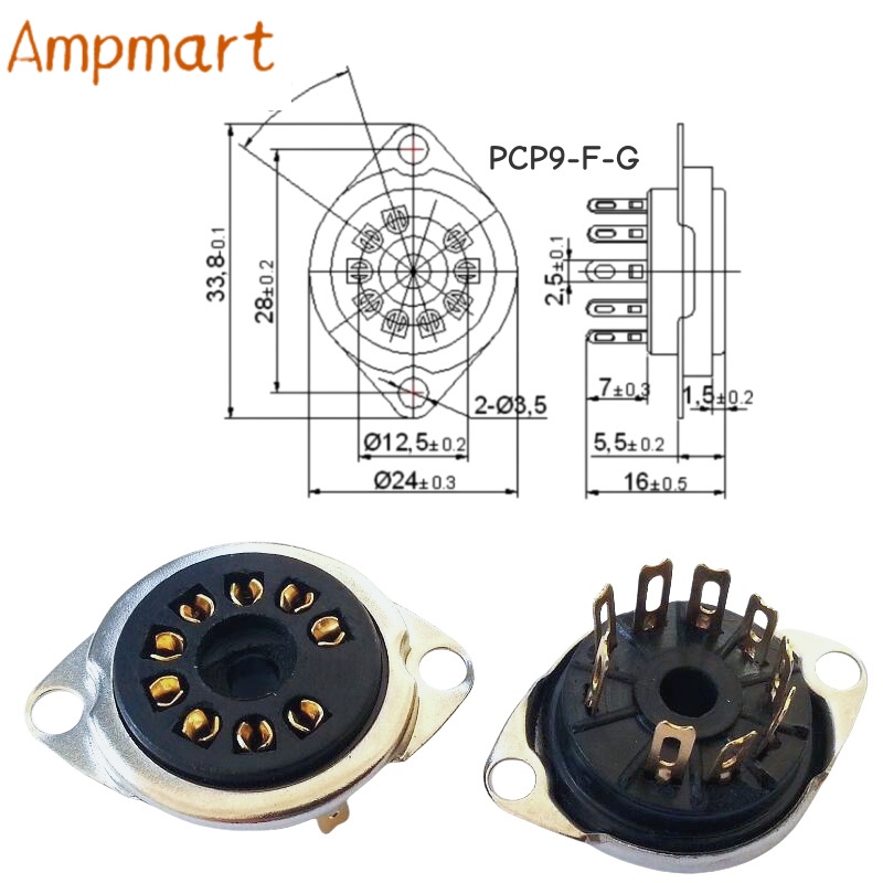 10PCS Bakeliet 9-pins buisfitt - Vintage Electronics Repair Youtube recensie en prijs